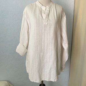 Structure Long Sleeve Open V-Collar Tunic